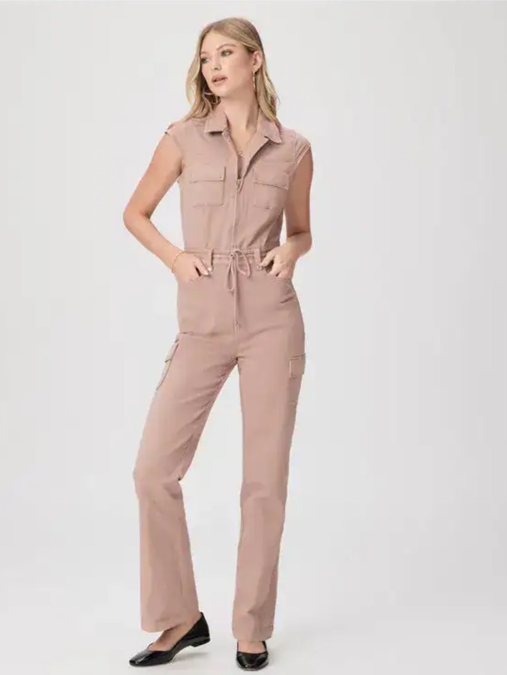 NWT PAIGE Sloane Cargo Jumpsuit 31